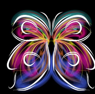 动感幻彩蝴蝶图片