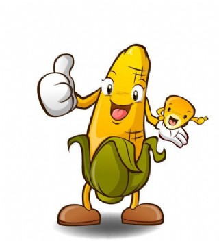 卡通玉米矢量图图片