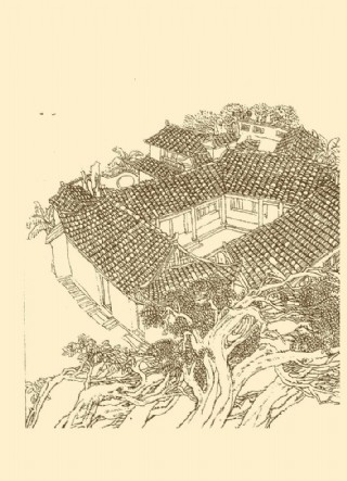 白描风景画图片