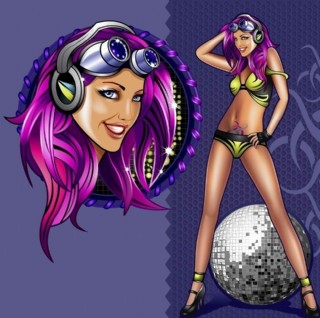 听音乐美女音乐背景图片