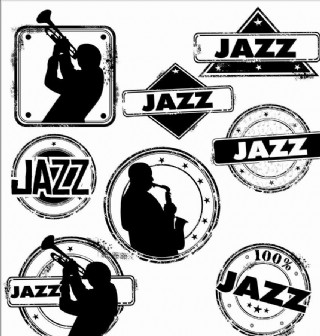 爵士音乐人物剪影图片