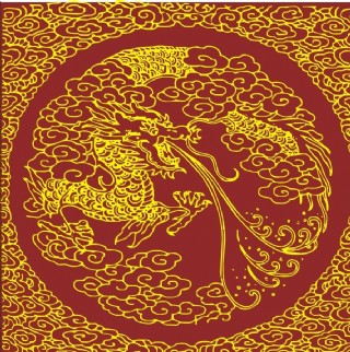 清代石刻吐水龙纹图片